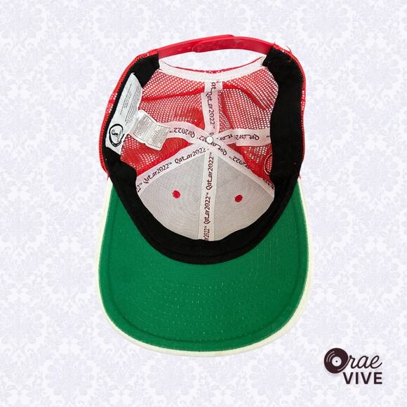2022 FIFA World Cup Morocco Hat – Official Qatar Trucker Cap Red/White Mesh - Picture 4 of 5